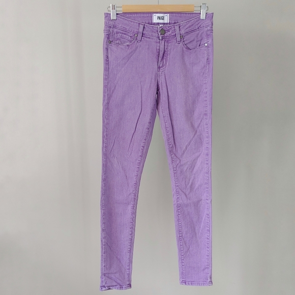 Paige Verdugo Ultra Skinny Jeans Size 27 Purple Berry - Picture 3 of 12